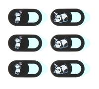 KHBUAB Webcam Cover Slide with Extra Mini Size 6pcs for Laptops and Webcams Black Abs Material and Easy to Remove Design, for People Who more Security and Peace of Mind