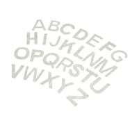 KHBUAB White Sew-on Alphabet Applique Embroidery Patches Rhinestone Decoration for Clothing and Blouse, for Repair and Personalise Clothing Crafts