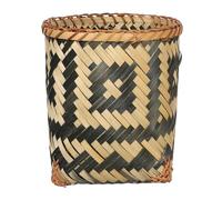 KHBUAB Wicker Waste Paper Bin Rattan Basket Bamboo Trash Can for Bedroom Home Decorative Magazine and Flower Holder