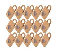 KHBUAB Wine Bottle Gift Box Heartshaped Design for Home Decor and DIY Projects 30pcs Kraft Paper with Window and Handle for Safe Transport and Hanging Packaging
