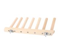 KHBUAB Wooden Bird Play Stand for Macaw and Pet Birds, Natural Beige Multi-layer Perch Ladder Providing Comfortable Place to Play, as Cage for Climbing and Perching