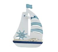 KHBUAB Wooden Sailboat Decoration for Home and Room Decor, Solid Wood Material with Rustic Coastal Style, Artistic Sailing Boat Figurine Suitable as Table Ornament and Photo Prop
