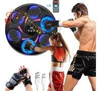 KHCCJP Music Boxing Machine, Smart Boxing Trainer with Boxing Gloves, Boxing Wall Mount Machine for Adults Kids,Boxing Target Workout Equipment for Home, Office, Gym (Upgrade) (Black, 48CM/18.9IN)