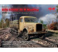 ICM Model Kit KHD S3000/SS M Maultier WWII German Semi-Tracked Truck 1/35 #35453