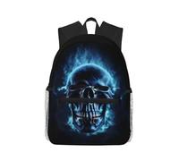 KHDKLXOHZ Backpack Men Women School Backpacks Horror Ghost Skull Printed Water-Resistant Lightweight College Rucksack,Causal School Bags For Teenage Girls Boys Students Bookbag Work Daypack