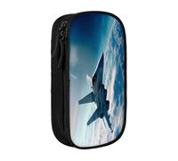 KHDKLXOHZ Cute Aircraft Fighter Jets Large Capacity Pencil Case Pen Bag Stationery Pouch Stationery Pen Case, Pencase with Compartments Zip, for School Student Girl Boy Women Men