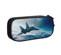 KHDKLXOHZ Cute Aircraft Fighter Jets Large Capacity Pencil Case Pen Bag Stationery Pouch Stationery Pen Case, Pencase with Compartments Zip, for School Student Girl Boy Women Men