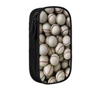 KHDKLXOHZ Cute Baseball Large Capacity Pencil Case Pen Bag Stationery Pouch Stationery Pen Case, Pencase with Compartments Zip, for School Student Girl Boy Women Men