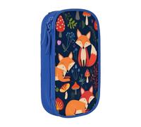 KHDKLXOHZ Cute Cute Animal Fox Flower Large Capacity Pencil Case Pen Bag Stationery Pouch Stationery Pen Case, Pencase with Compartments Zip, for School Student Girl Boy Women Men