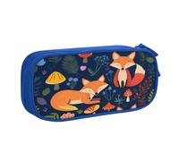 KHDKLXOHZ Cute Cute Animal Fox Flower Large Capacity Pencil Case Pen Bag Stationery Pouch Stationery Pen Case, Pencase with Compartments Zip, for School Student Girl Boy Women Men