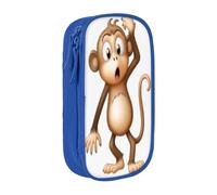 KHDKLXOHZ Cute Cute Monkey Large Capacity Pencil Case Pen Bag Stationery Pouch Stationery Pen Case, Pencase with Compartments Zip, for School Student Girl Boy Women Men