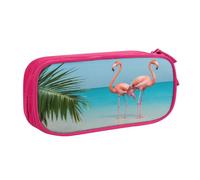 KHDKLXOHZ Cute Flamingo in Water Large Capacity Pencil Case Pen Bag Stationery Pouch Stationery Pen Case, Pencase with Compartments Zip, for School Student Girl Boy Women Men