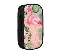 KHDKLXOHZ Cute Flamingo Large Capacity Pencil Case Pen Bag Stationery Pouch Stationery Pen Case, Pencase with Compartments Zip, for School Student Girl Boy Women Men