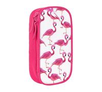 KHDKLXOHZ Cute Flamingo Large Capacity Pencil Case Pen Bag Stationery Pouch Stationery Pen Case, Pencase with Compartments Zip, for School Student Girl Boy Women Men