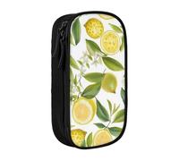 KHDKLXOHZ Cute Fresh Tropical Lemons Large Capacity Pencil Case Pen Bag Stationery Pouch Stationery Pen Case, Pencase with Compartments Zip, for School Student Girl Boy Women Men