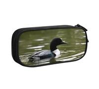KHDKLXOHZ Cute Loon Nature Birds Large Capacity Pencil Case Pen Bag Stationery Pouch Stationery Pen Case, Pencase with Compartments Zip, for School Student Girl Boy Women Men