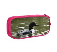 KHDKLXOHZ Cute Loon Nature Birds Large Capacity Pencil Case Pen Bag Stationery Pouch Stationery Pen Case, Pencase with Compartments Zip, for School Student Girl Boy Women Men
