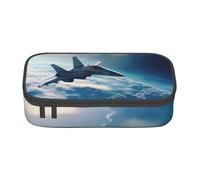 KHDKLXOHZ Pencil Case Aircraft Fighter Jets Large Capacity Pencil Pouch Bag Stationery Pen Case Office Stationery Organizer Multifunctional Pencil Bag with Compartment Pencase for Girls and Boys