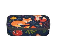 KHDKLXOHZ Pencil Case Cute Animal Fox Flower Large Capacity Pencil Pouch Bag Stationery Pen Case Office Stationery Organizer Multifunctional Pencil Bag with Compartment Pencase for Girls and Boys