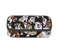 KHDKLXOHZ Pencil Case English Bulldogs Large Capacity Pencil Pouch Bag Stationery Pen Case Office Stationery Organizer Multifunctional Pencil Bag with Compartment Pencase for Girls and Boys