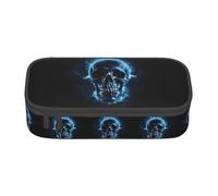 KHDKLXOHZ Pencil Case Horror Ghost Skull Large Capacity Pencil Pouch Bag Stationery Pen Case Office Stationery Organizer Multifunctional Pencil Bag with Compartment Pencase for Girls and Boys