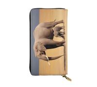 KHDKLXOHZ Stylish African Elephant Long Leather Wallet for Women – Large Capacity Pu Leather Purse, Phone Card Holder Case Credit Card Wallet, Classy Clutch for Ladies & Men