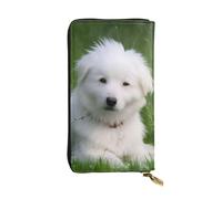KHDKLXOHZ Stylish Bichon On The Grass Long Leather Wallet for Women â€“ Large Capacity Pu Leather Purse, Phone Card Holder Case Credit Card Wallet, Classy Clutch for Ladies & Men