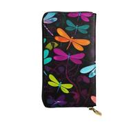 KHDKLXOHZ Stylish Cute Dragonfly Long Leather Wallet for Women – Large Capacity Pu Leather Purse, Phone Card Holder Case Credit Card Wallet, Classy Clutch for Ladies & Men