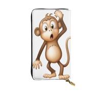 KHDKLXOHZ Stylish Cute Monkey Long Leather Wallet for Women - Large Capacity Pu Leather Purse, Phone Card Holder Case Credit Card Wallet, Classy Clutch for Ladies & Men
