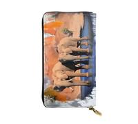 KHDKLXOHZ Stylish Elephants Art Long Leather Wallet for Women – Large Capacity Pu Leather Purse, Phone Card Holder Case Credit Card Wallet, Classy Clutch for Ladies & Men