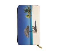 KHDKLXOHZ Stylish Jamaica Beach Long Leather Wallet for Women – Large Capacity Pu Leather Purse, Phone Card Holder Case Credit Card Wallet, Classy Clutch for Ladies & Men