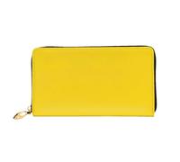 KHDKLXOHZ Stylish Long Leather Purse for Women | Bergamot Yellow | Pu Leather Wallet with Zipper Clutch Bag Phone Card Holder Case Credit Card Wallet Coin Organizer Clutch Purse Bags