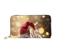 KHDKLXOHZ Stylish Long Leather Purse for Women | Christmas Squirrel | Pu Leather Wallet with Zipper Clutch Bag Phone Card Holder Case Credit Card Wallet Coin Organizer Clutch Purse Bags
