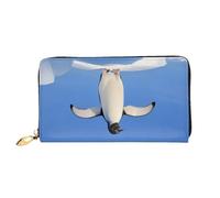 KHDKLXOHZ Stylish Long Leather Purse for Women | Cute Penguin | Pu Leather Wallet with Zipper Clutch Bag Phone Card Holder Case Credit Card Wallet Coin Organizer Clutch Purse Bags
