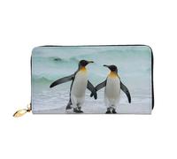 KHDKLXOHZ Stylish Long Leather Purse for Women | Cute Penguin | Pu Leather Wallet with Zipper Clutch Bag Phone Card Holder Case Credit Card Wallet Coin Organizer Clutch Purse Bags
