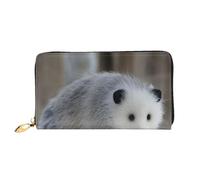 KHDKLXOHZ Stylish Long Leather Purse for Women | Opossum in Snow | Pu Leather Wallet with Zipper Clutch Bag Phone Card Holder Case Credit Card Wallet Coin Organizer Clutch Purse Bags