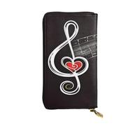 KHDKLXOHZ Stylish Music Symbols Love Long Leather Wallet for Women â€“ Large Capacity Pu Leather Purse, Phone Card Holder Case Credit Card Wallet, Classy Clutch for Ladies & Men