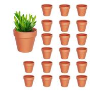 KHDULQ 20 Pcs Small Terracotta Plant Pots, with Drainage Holes Clay Pots for Plants, Chinese Style Reusable Terracotta Pots, Ceramic Plant Pot for Indoor Outdoor Plant (4.5x4.5cm)