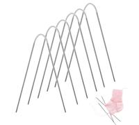 KHDULQ 6 PCS Circular Knitting Needles Set, 21cm Knitting Needles, Smooth Circular Knitting Needles, Suitable for Beginners Knitting Set, for Shawl, Jumper, Scarf or Large Project (2.5mm)