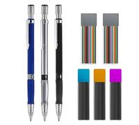 KHDULQ 8 Pcs Mechanical Pencil Set, 3 Types Colors Mechanical Pencil, Drawing Pencils, Retractable Pencils, Stationary Supplies, for School Engineer Writing Drawing Sketching