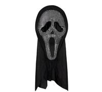 KHDULQ Halloween Skull Mask Scream Horror Mask Ghost Black Mask