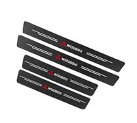 KHDWOB 4PCS Car Door Sill Protectors for Mitsubishi Shogun Sport 2018-2021, Carbon Fibre Effect Stickers, Self-Adhesive Kick Plates Front and Rear Doors, Car Accessories