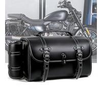 KHDWOB Motorbike Saddle Bags for Triumph Rocket III Roadster 2010-2019, Vintage Motorcycle Saddle Bag Leather Side Tail Bag Waterproof Motorbike Luggage With Quick-Release Straps,B/Large