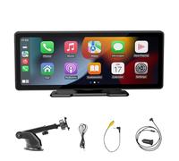 KHDWOB Wireless CarPlay Screen for Dacia Express 2021-2023, HD Touch Display for Cars, Portable CarPlay & Android Auto, Bluetooth AUX FM Stereo Receiver, Backup Camera Support,10.26 inches