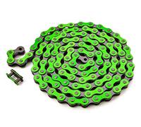 KHE BMX/Fixie Chain 1/2 Inch x 1/8 Inch 112 Links Left Only 385 g with Chain Lock I4 - Many Colours (Green)