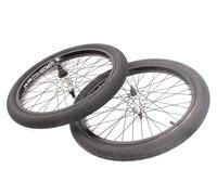 KHE BMX Wheelset 36 Hole with Tyres KHE MAC2 20 Inches 14 mm / 10 mm S/B