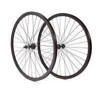 KHE Fixie Wheel Set 700c 28 Inch Double Chamber Rim 32 Hole Black 30 mm High Including Fixed and Freewheel Sprocket