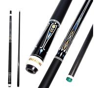 KHEALING Carbon Fiber Pool Cue, 58 Inches 1/2 Billiard Supplies, 12.4mm Head, 8-Tooth Connector, 19-20 Ounces, Suitable for Eight and Nine Balls