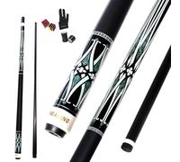 KHEALING Premium Handmade Carbon Fiber Billiards Cue - 58 Inches, 19-20oz, 1/2 Joint, 11.8mm Tip - Ideal for 8-Ball, 9-Ball, French Billiards & Snooker