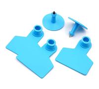 KHEARPSL Blank Ear Tags 100 Pieces Livestock Identification Cards Blank Livestock Ear Tags for Cattle Cow Pig Goat Sheep Dog (Blue)